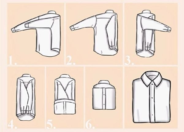 Cách gấp áo sơ mi không bị nhăn