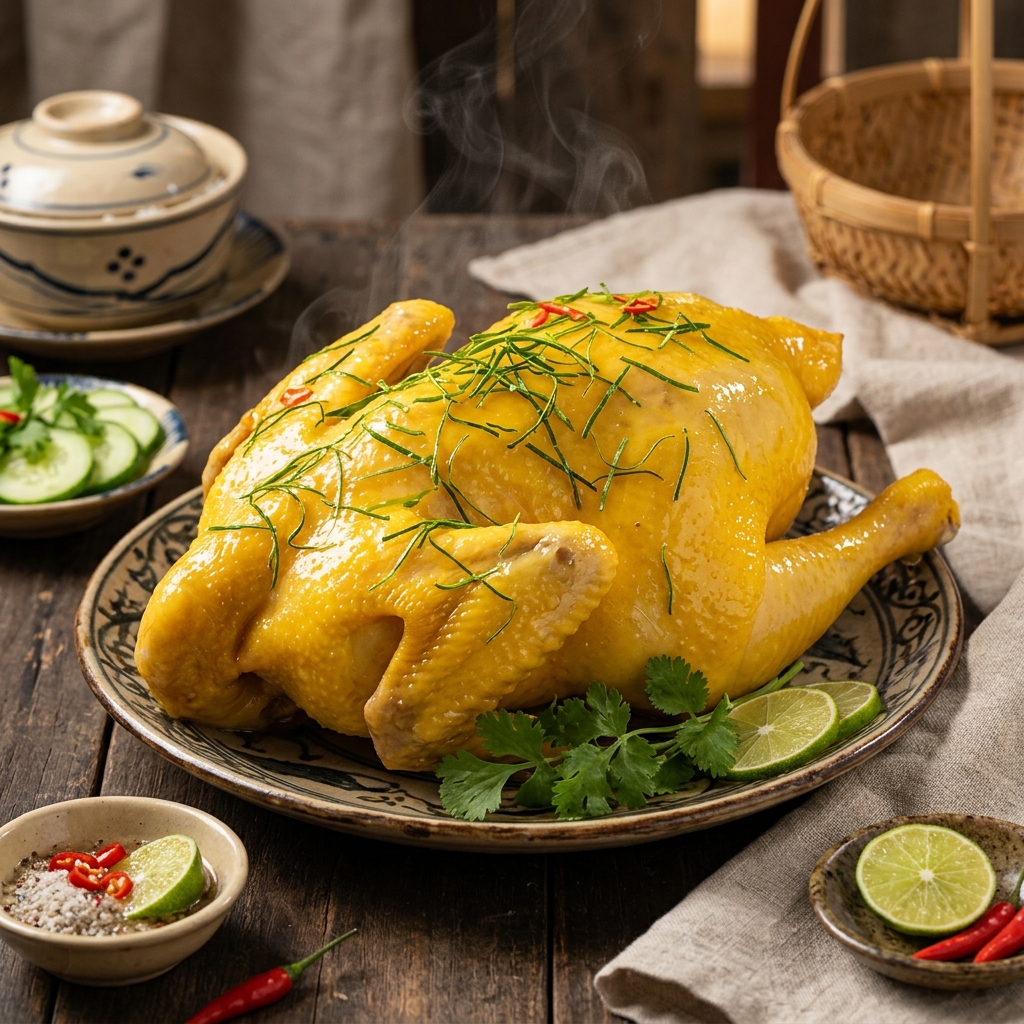 Mẹo luộc gà da vàng giòn mọng nước cúng lễ không bị nứt da thơm phức